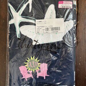 Thirty One Summer Days Towel Navy Starfish Splash New in Package embroidered